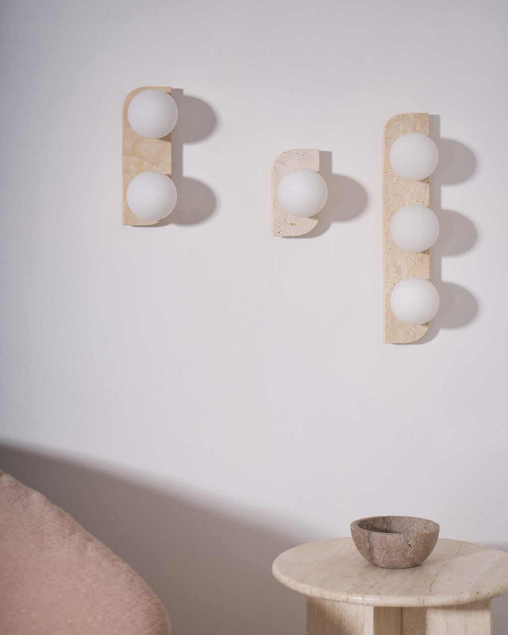 Ritta Travertine Wall Lamp | ventumra
