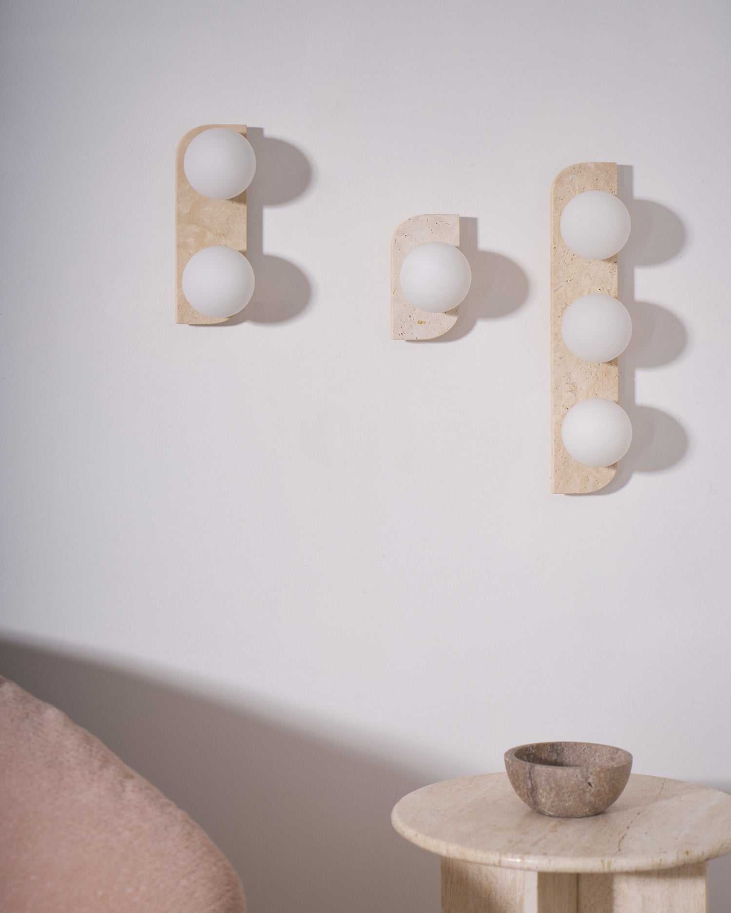 Ritta Travertine Wall Lamp | ventumra