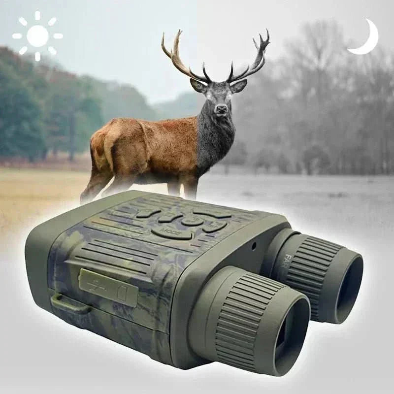 LumaGuard 300 Meter Range Night Vision Binoculars — Integrated Recording
