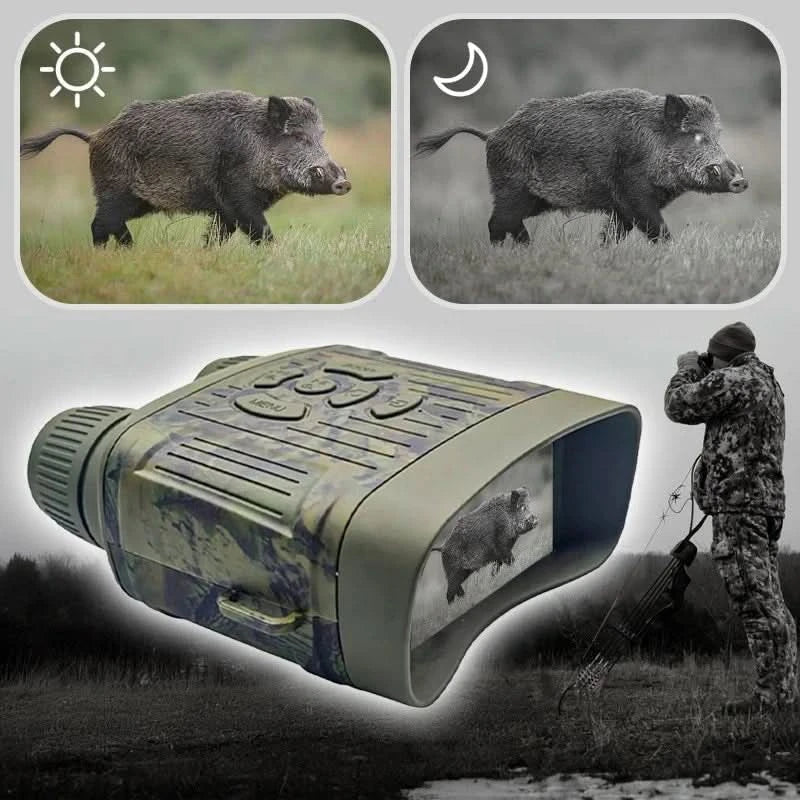 LumaGuard 300 Meter Range Night Vision Binoculars — Integrated Recording