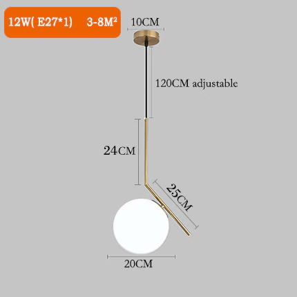 Asteri Glass Orb Pendant Lights | Table Decor Accent