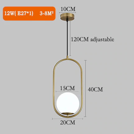 Asteri Glass Orb Pendant Lights | Table Decor Accent