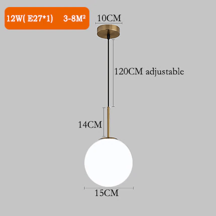 Asteri Glass Orb Pendant Lights | Table Decor Accent