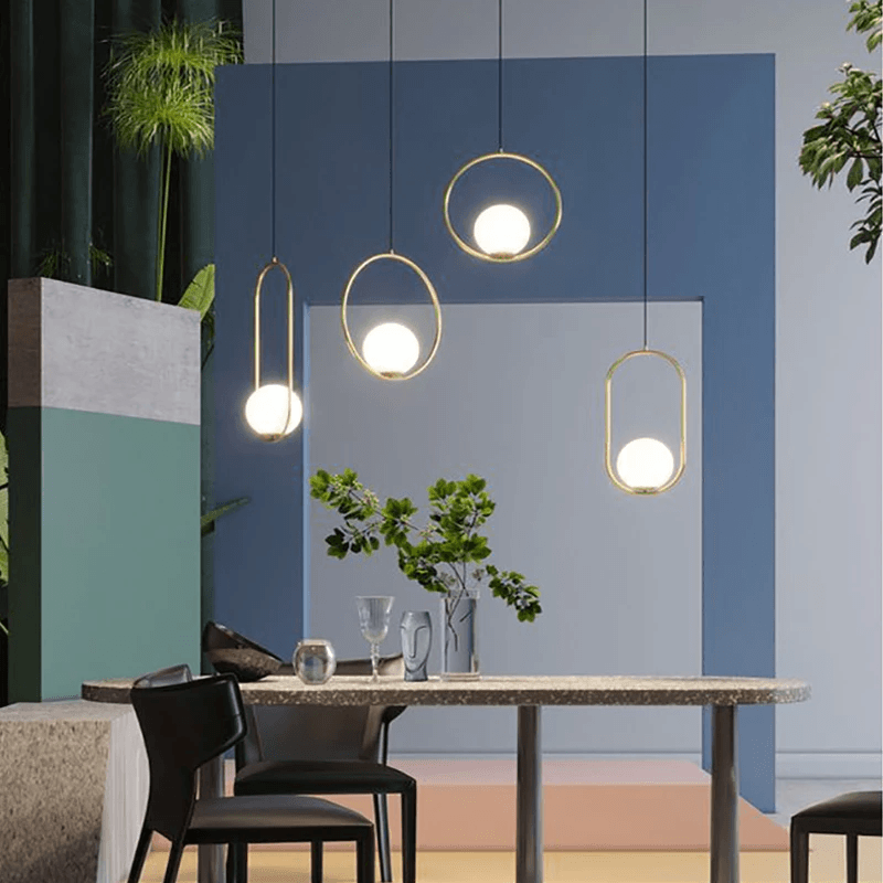 Asteri Glass Orb Pendant Lights | Table Decor Accent