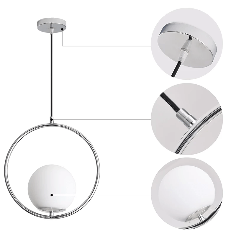 Asteri Glass Orb Pendant Lights | Table Decor Accent