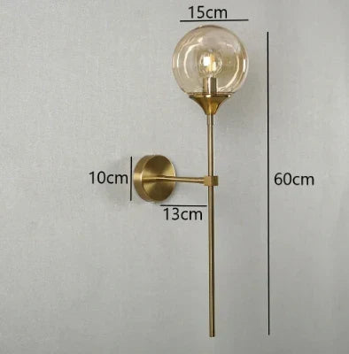 Lysara Glass Wall Lamp in Scandinavian Modern Style