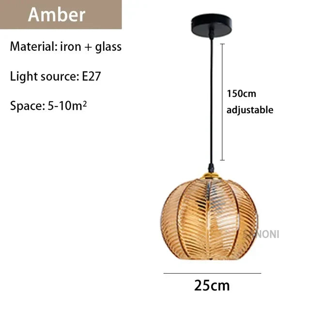 AuroraGlass Chandelier Lamp Elegant Glass Lighting Fixture