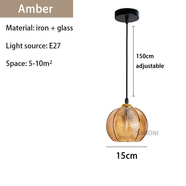 AuroraGlass Chandelier Lamp Elegant Glass Lighting Fixture