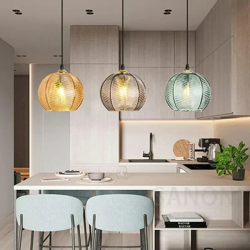 AuroraGlass Chandelier Lamp Elegant Glass Lighting Fixture