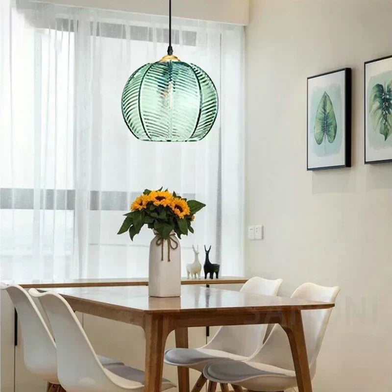 AuroraGlass Chandelier Lamp Elegant Glass Lighting Fixture