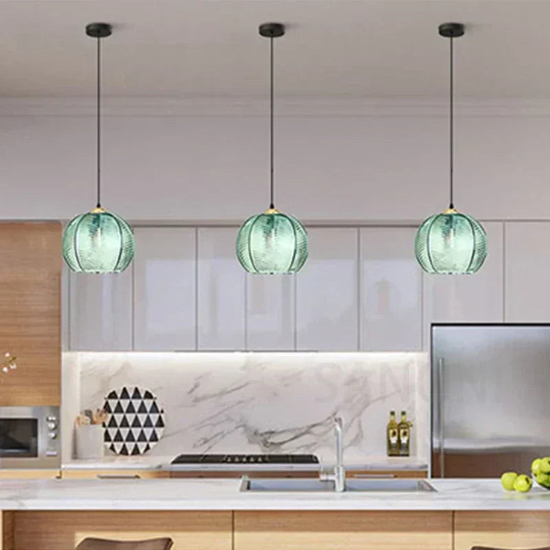 AuroraGlass Chandelier Lamp Elegant Glass Lighting Fixture