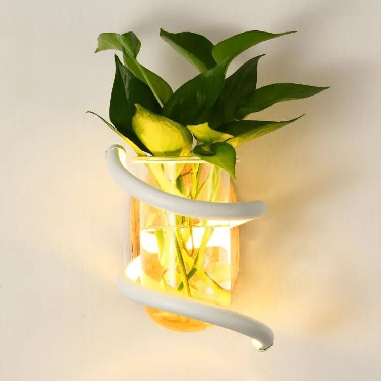 FloraGlow LED Wall Vase Lamp — Nordic Design Wall Mount