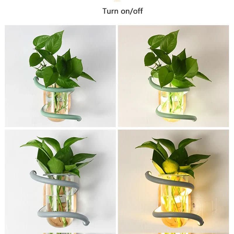 FloraGlow LED Wall Vase Lamp — Nordic Design Wall Mount
