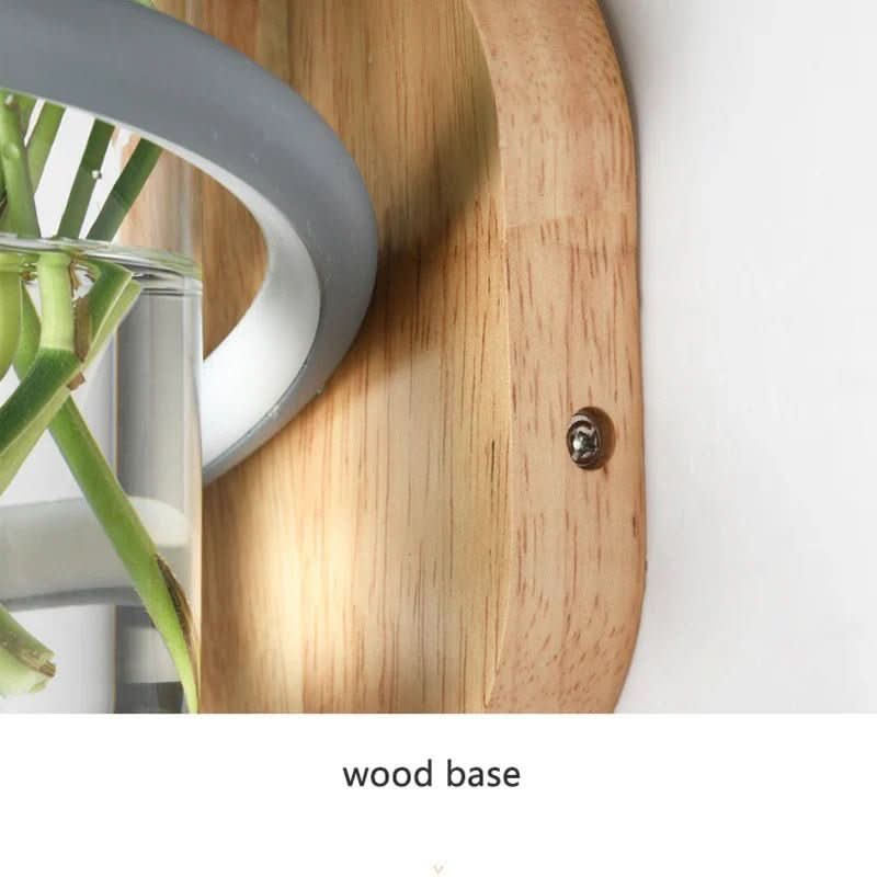 FloraGlow LED Wall Vase Lamp — Nordic Design Wall Mount