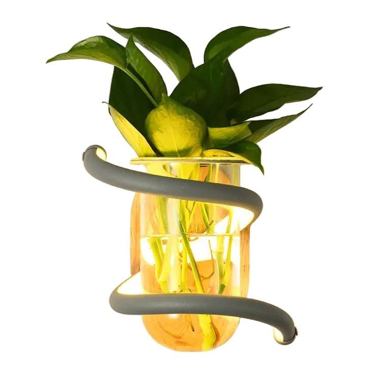 FloraGlow LED Wall Vase Lamp — Nordic Design Wall Mount