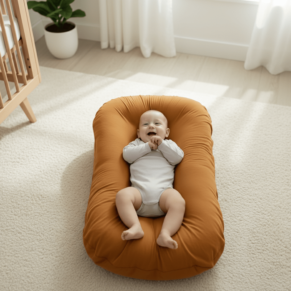 LumaNest Orthopädisches Baby-Memory-Foam-Kissen — Anpassungsfähiger Kern für Schädelmodellierung und Wirbelsäulenausrichtung