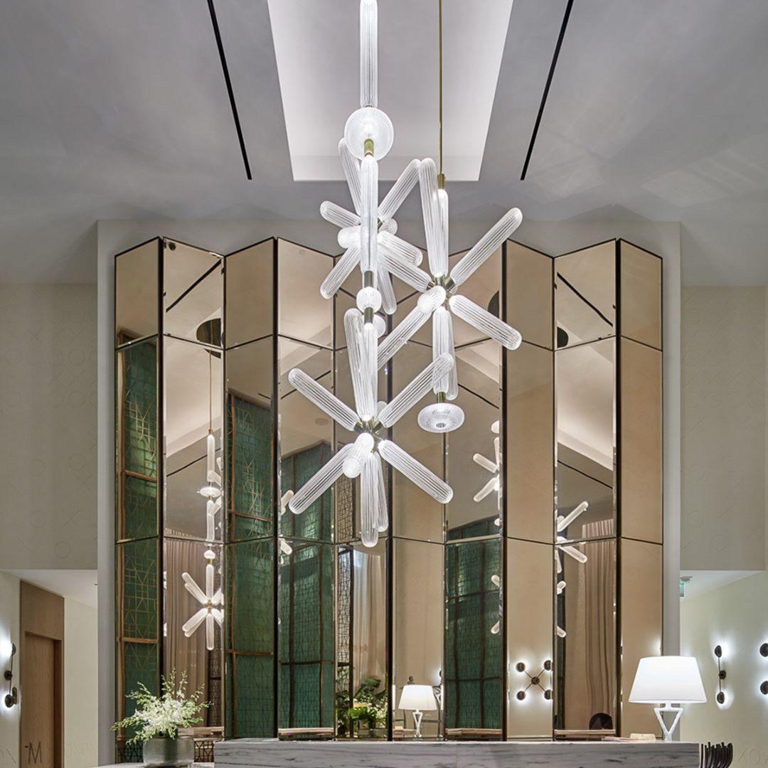 Lumenara Tube Pendant Light With Elegant Crystal Cylinders