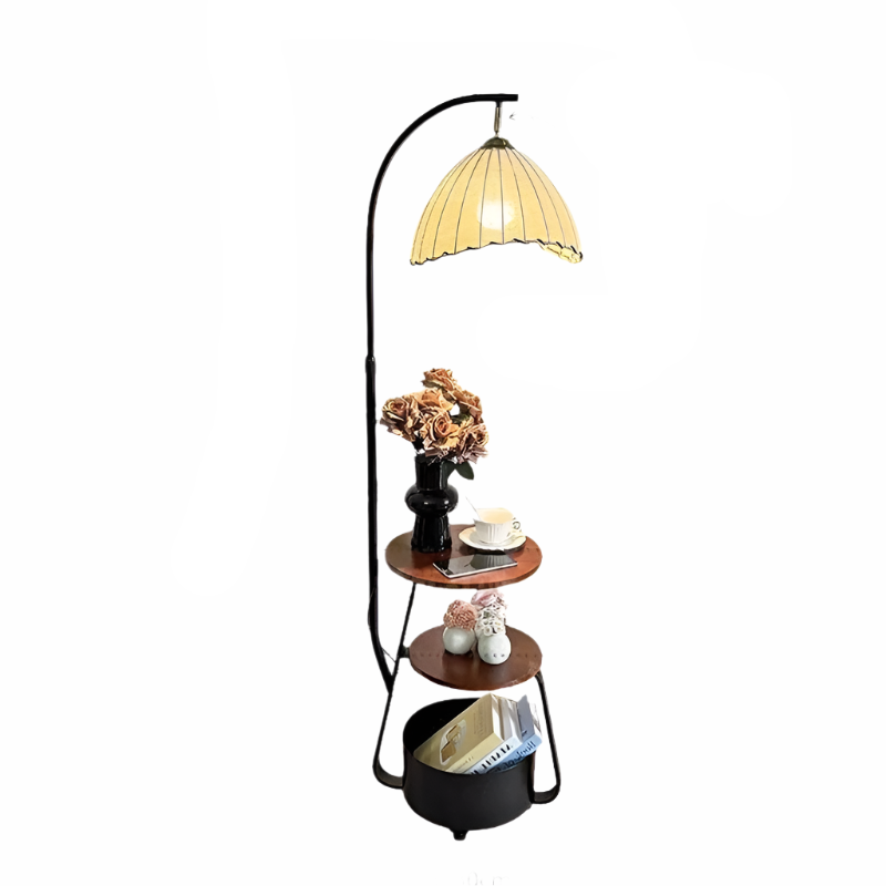 Miyako Minimalist Japanese Bedside Lamp Table in Wood