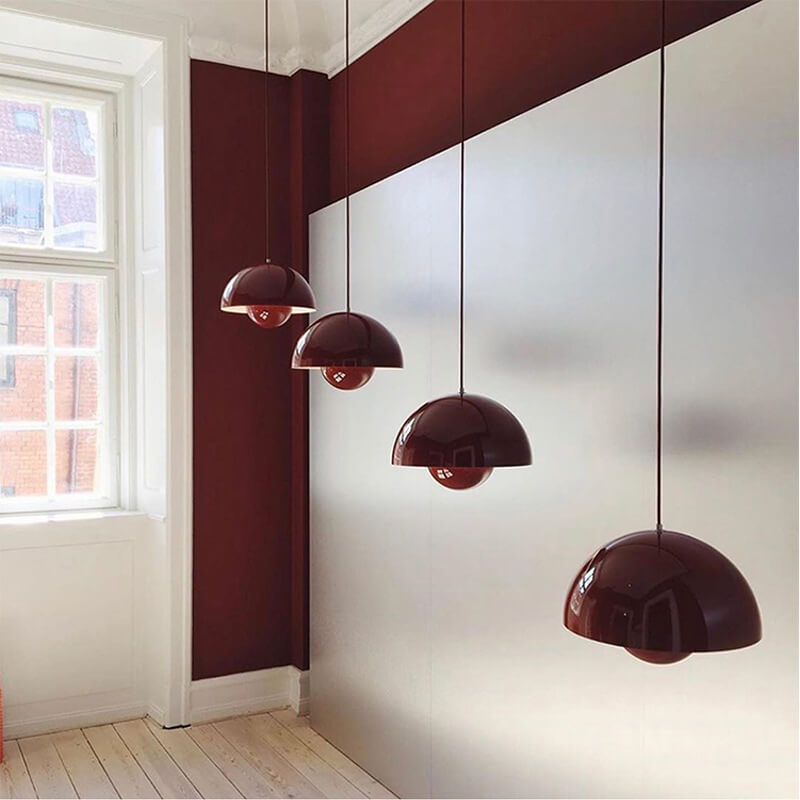 Nordora Nordic Inspired 1 Light Semicircle Dome Pendant Lamp