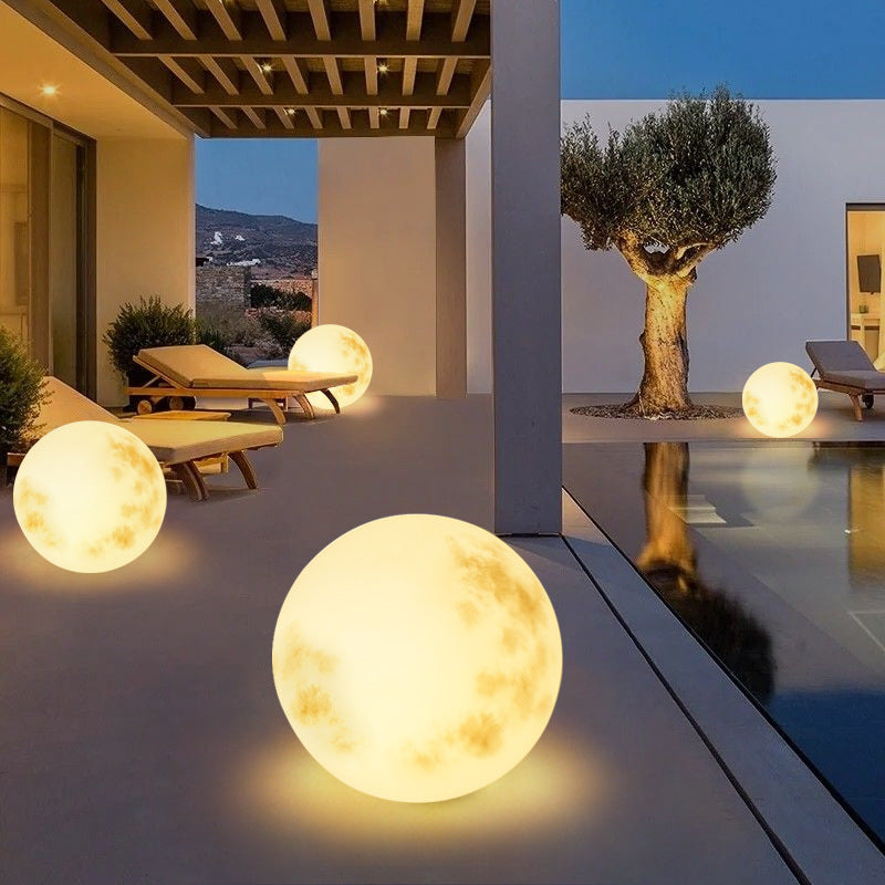 Lunara Moon Solar Garden Lamp For Warm Outdoor Glow