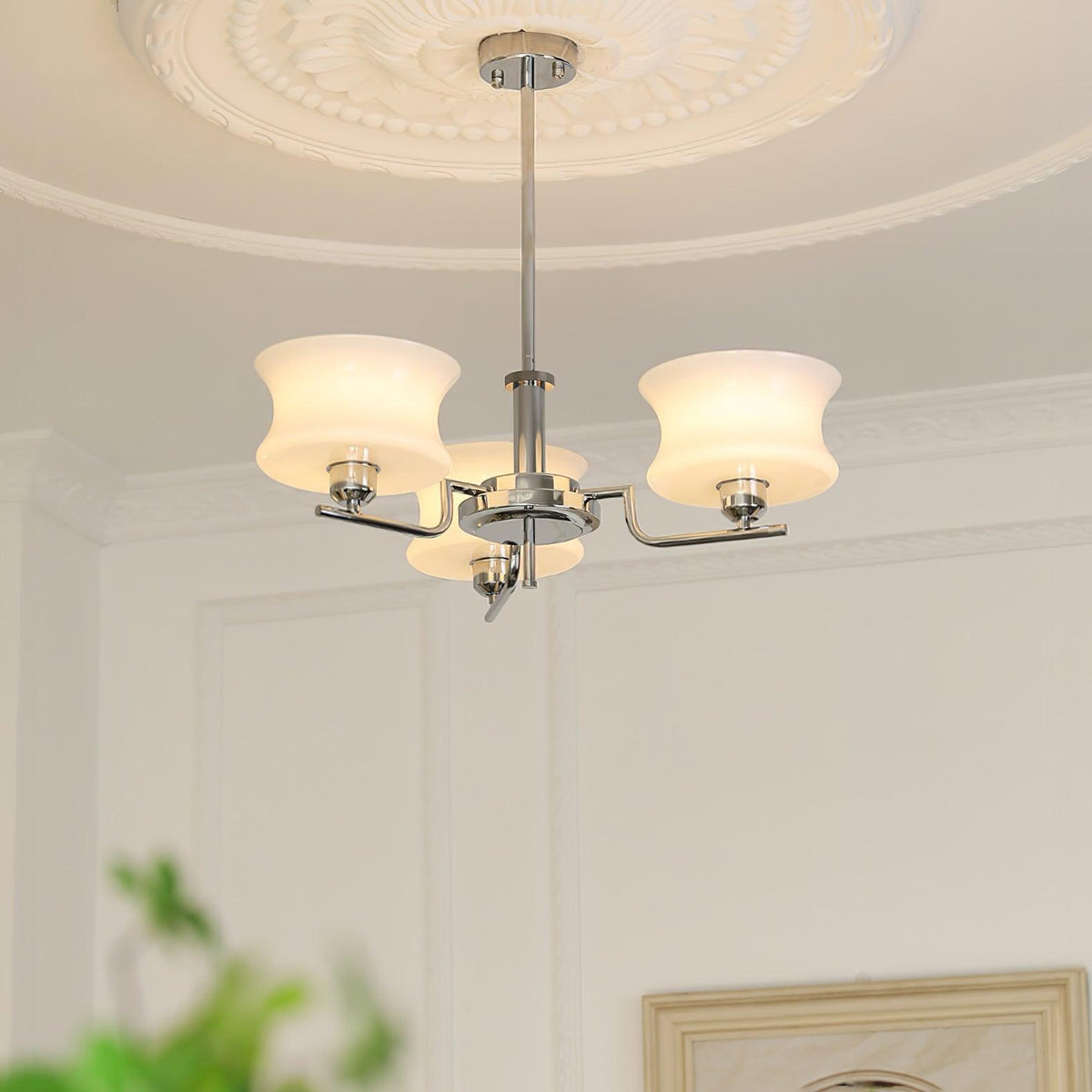 Vintage Gold Glass Ceiling Chandelier Light Fixture | Ventumra