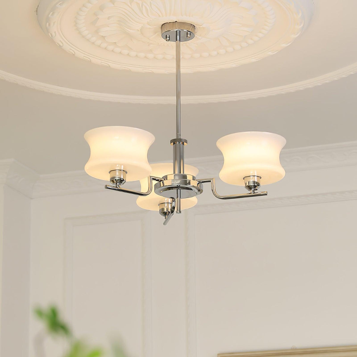 Vintage Gold Glass Ceiling Chandelier Light Fixture | Ventumra
