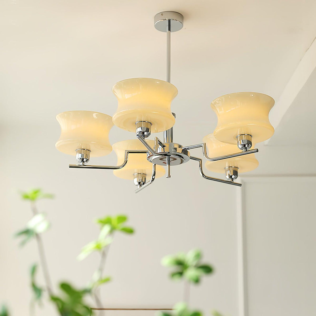 Vintage Gold Glass Ceiling Chandelier Light Fixture | Ventumra