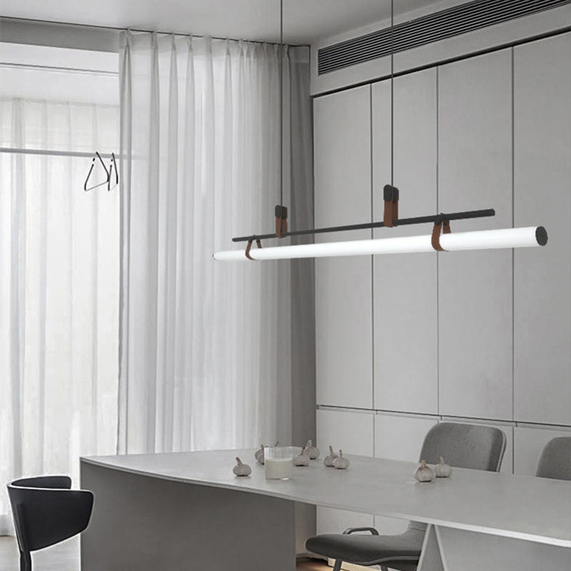 Inari Modern Linear Metal Pendant Light,Black/Gold - Neutralighting