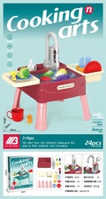 Play Kitchen Set with Magic Faucet and Interactive Features