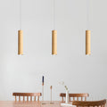 Muto Cylindrical Wood Pendant Light, for Bedroom & Kitchen Island | ventumra