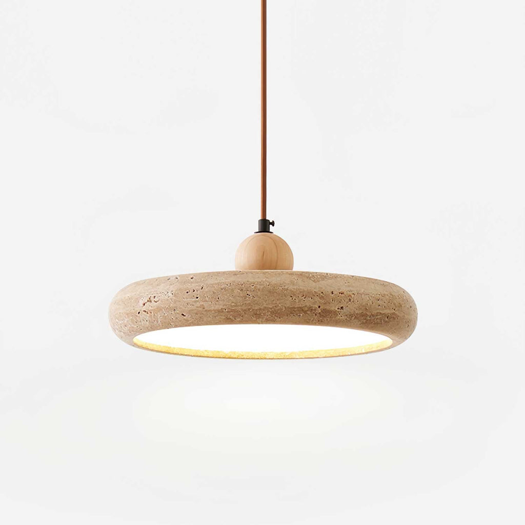 Zesolor Minimalist Travertine Pendant Light - Neutralighting