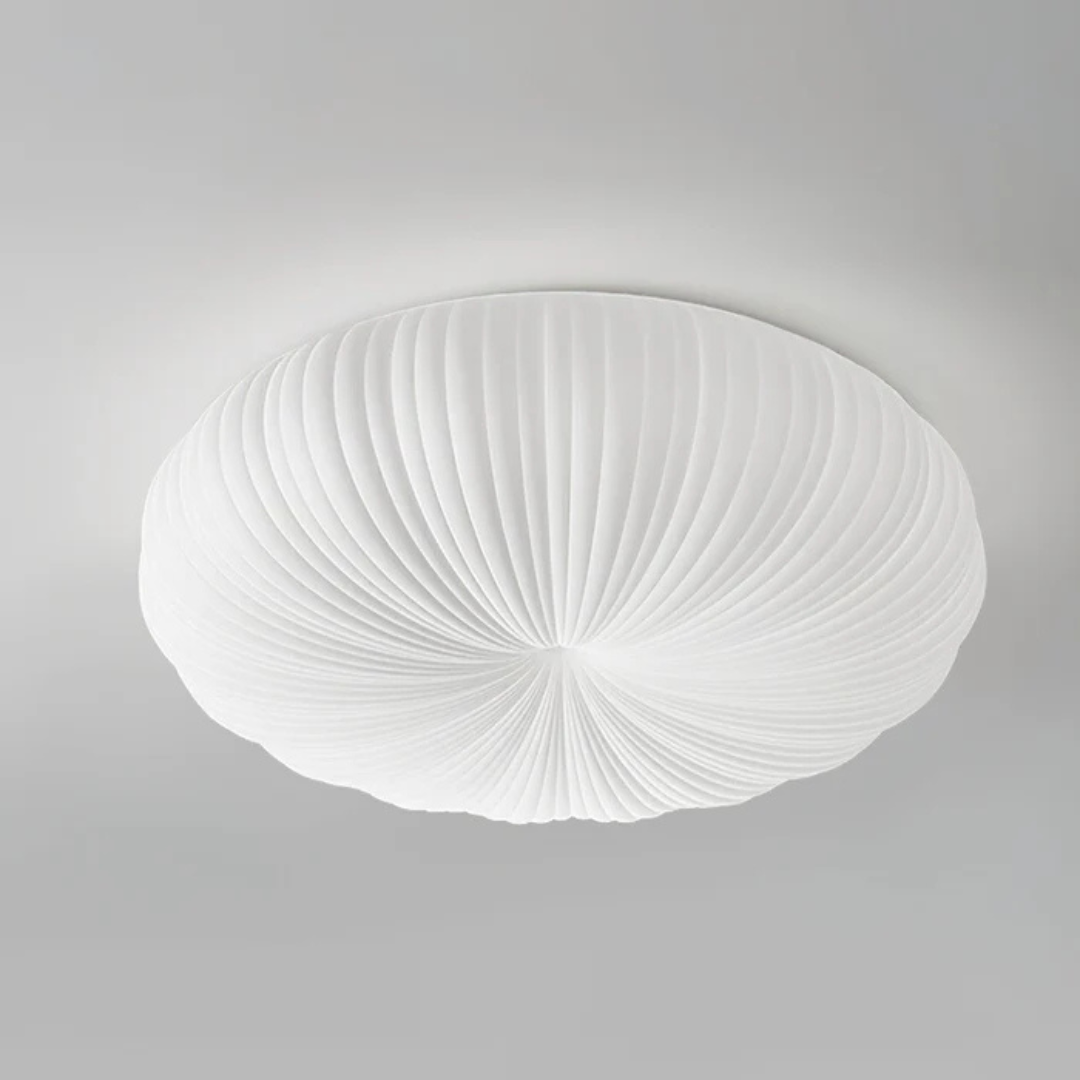 Sculptural Pleated Shell Ceiling Light | Ventumra