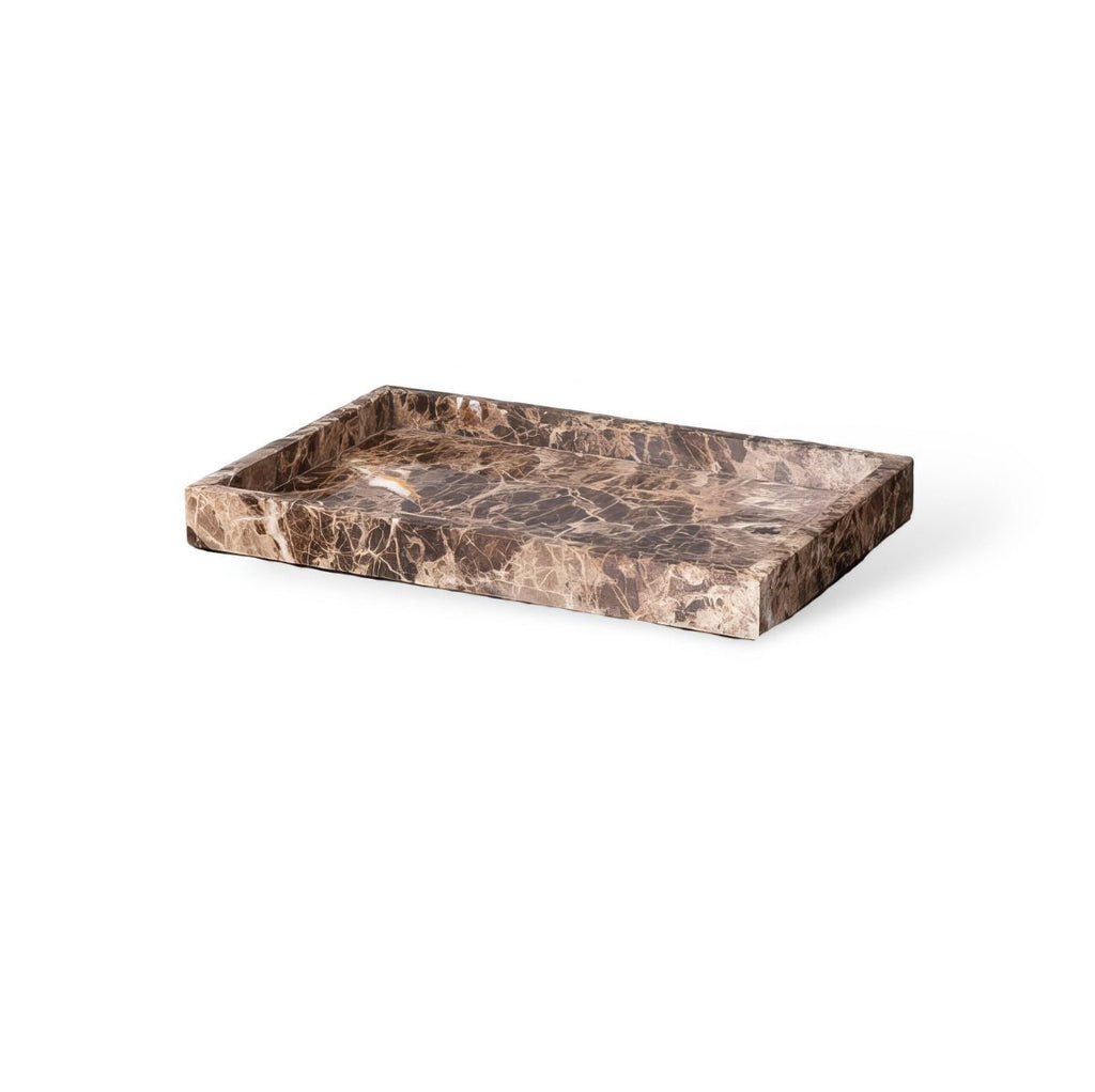 Aurea Bath Essentials — Coordinated Accessory Set, Hand-Finished Dark Marble Accents