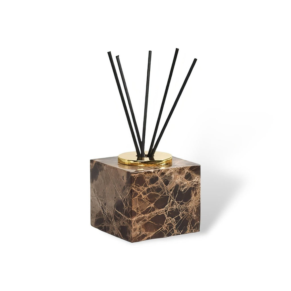 Aurea Bath Essentials — Coordinated Accessory Set, Hand-Finished Dark Marble Accents