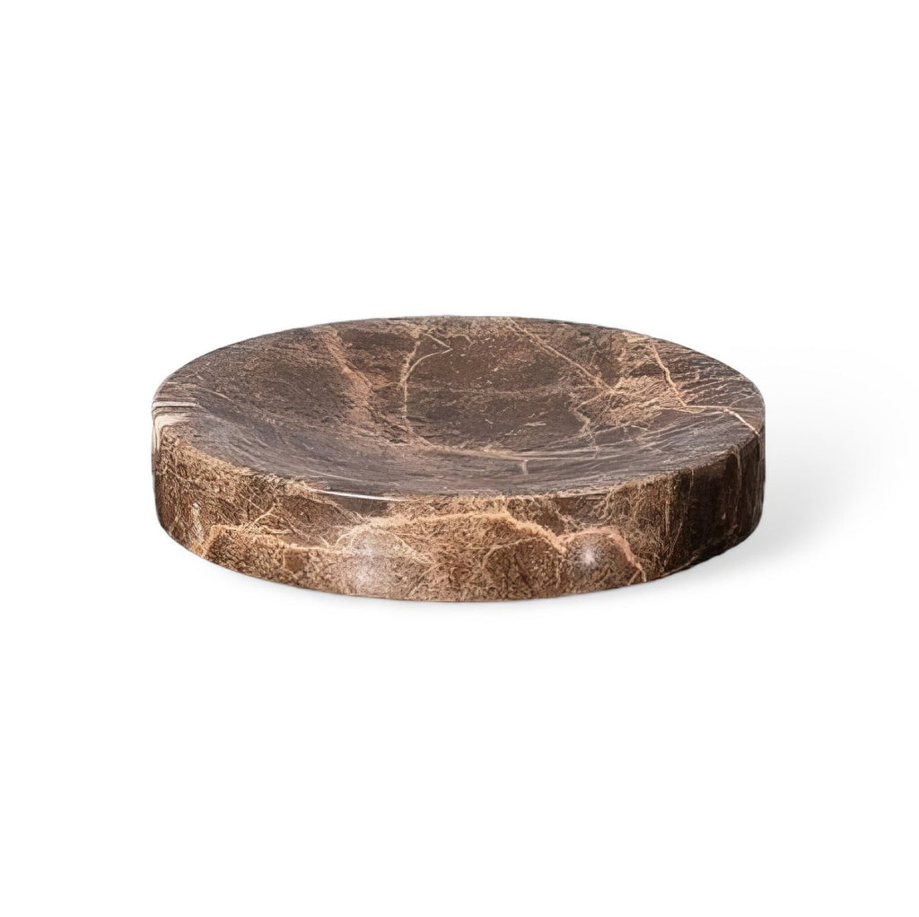 Aurea Bath Essentials — Coordinated Accessory Set, Hand-Finished Dark Marble Accents