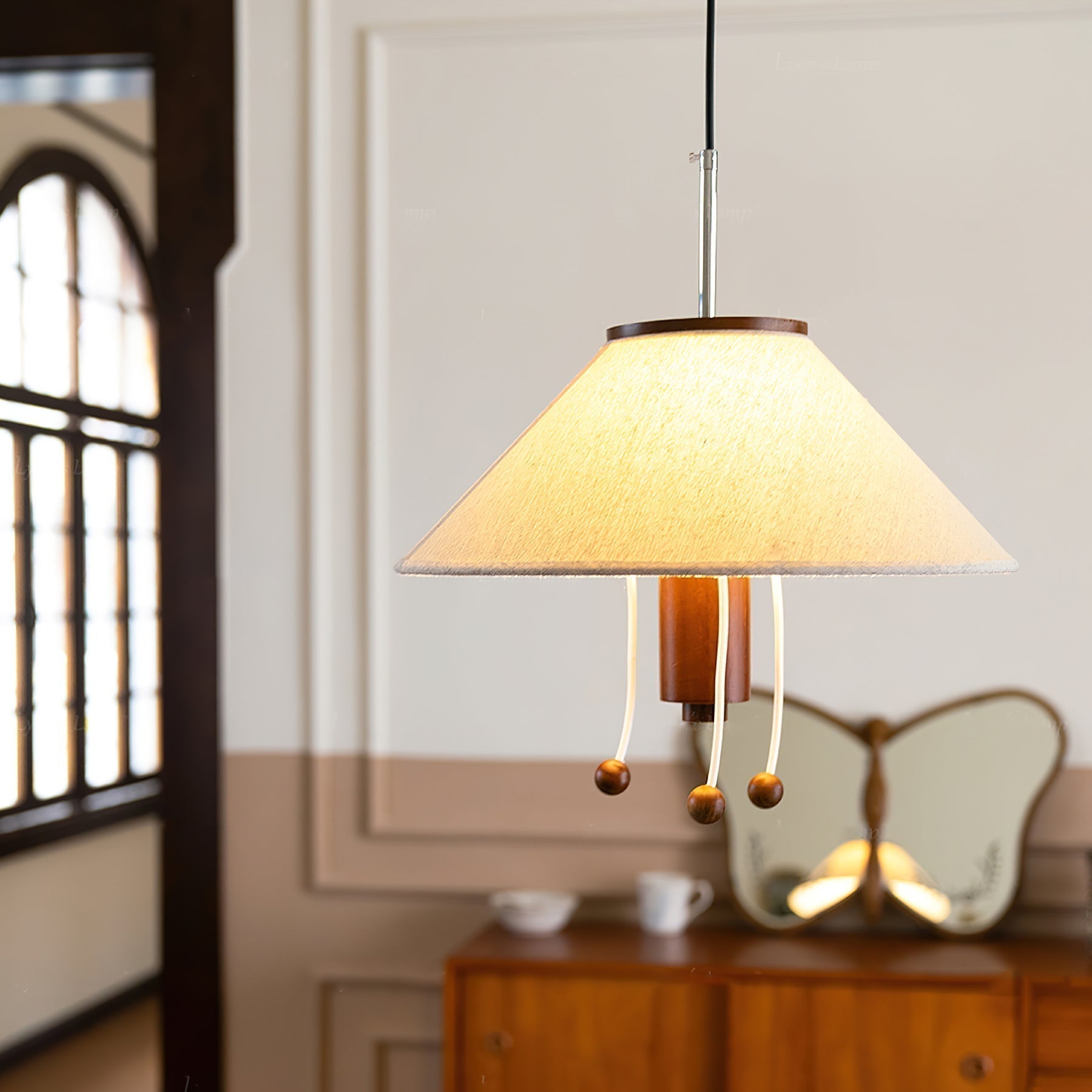 Marinus Octopus Pendant Light in Sculptural Metal and Wood