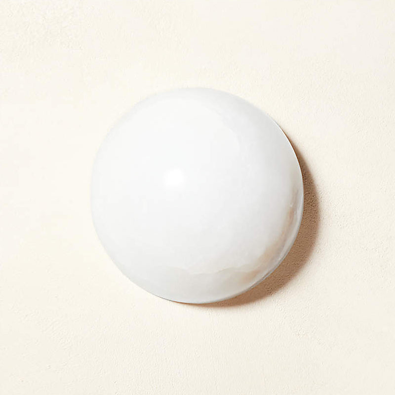 Grex Minimalist Round Alabaster Wall Lamp | ventumra