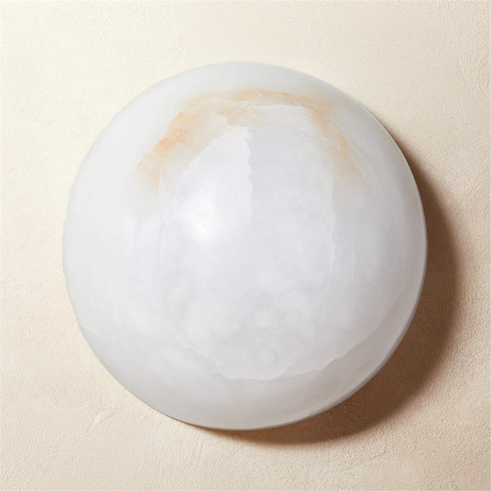 Grex Minimalist Round Alabaster Wall Lamp | ventumra
