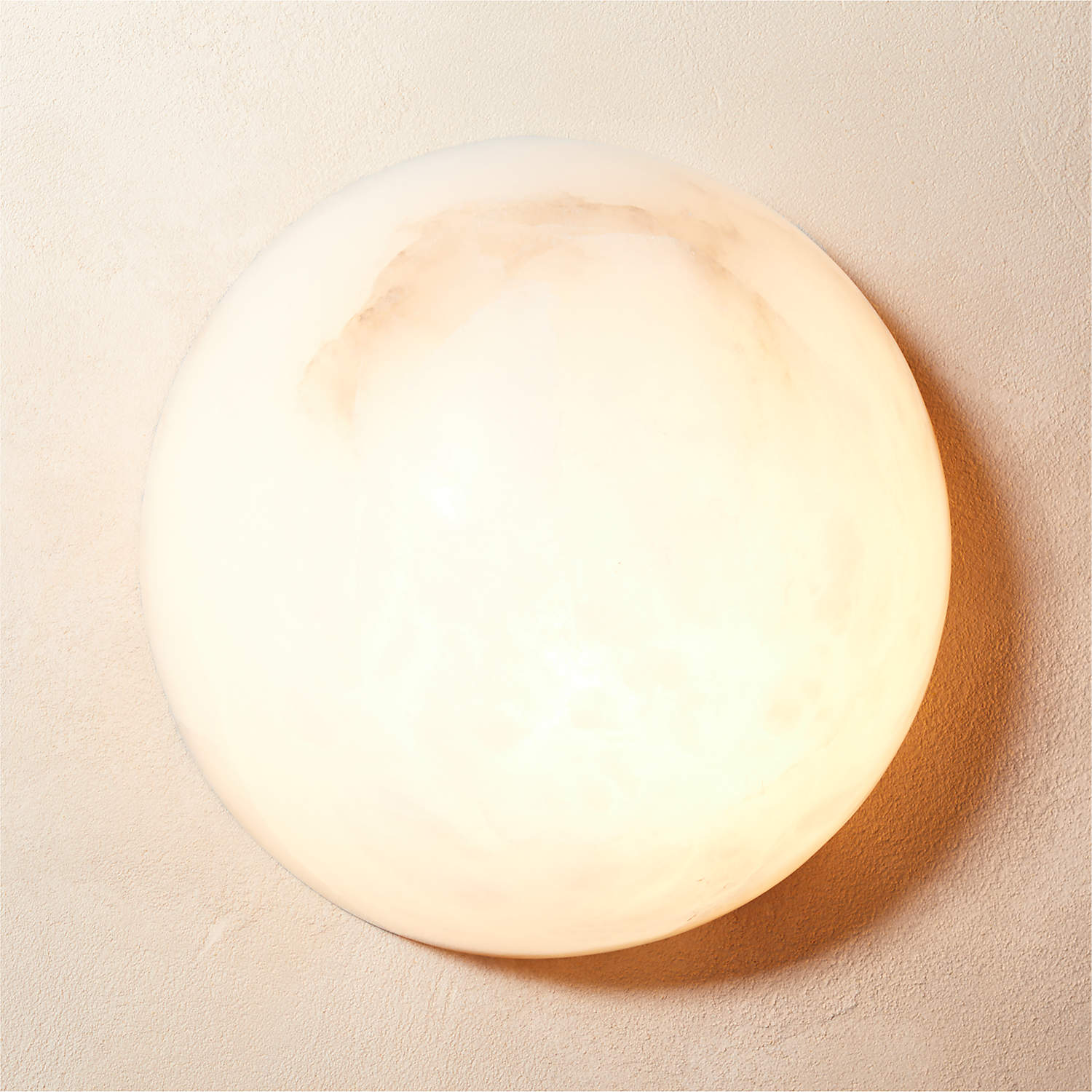 Grex Minimalist Round Alabaster Wall Lamp | ventumra