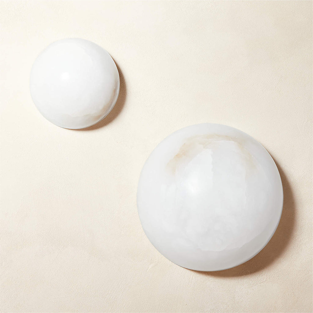 Grex Minimalist Round Alabaster Wall Lamp | ventumra