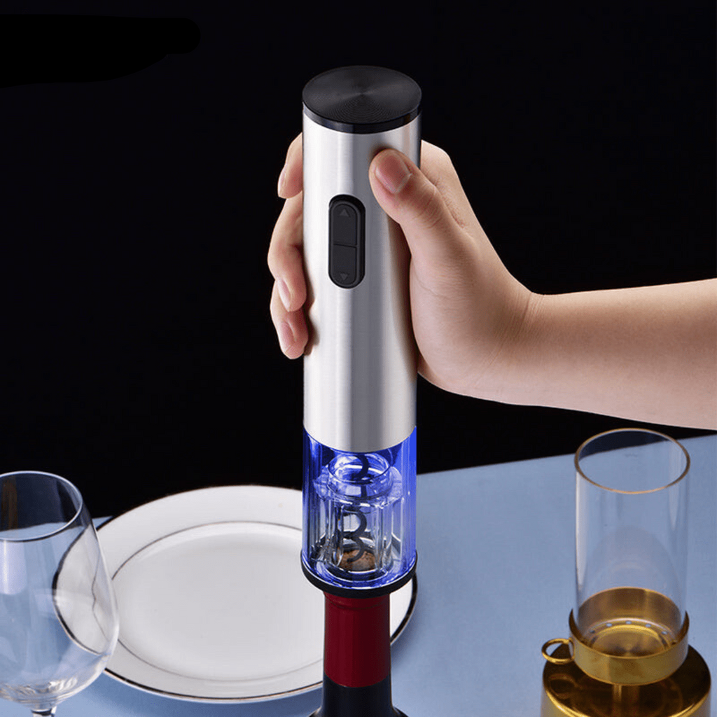 AeroWine 4-In-1 Electric Corkscrew Opener — Pourer, Foil Cutter & Vacuum Stopper