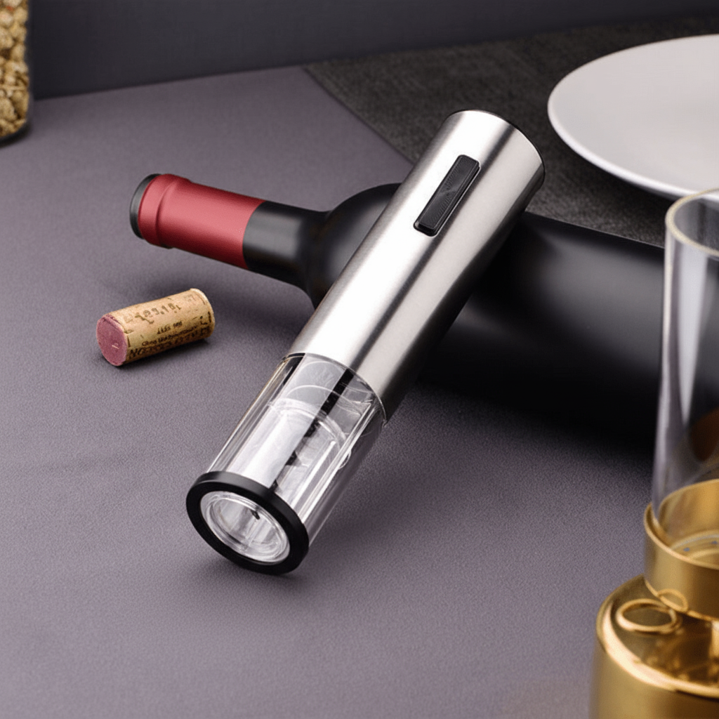 AeroWine 4-In-1 Electric Corkscrew Opener — Pourer, Foil Cutter & Vacuum Stopper