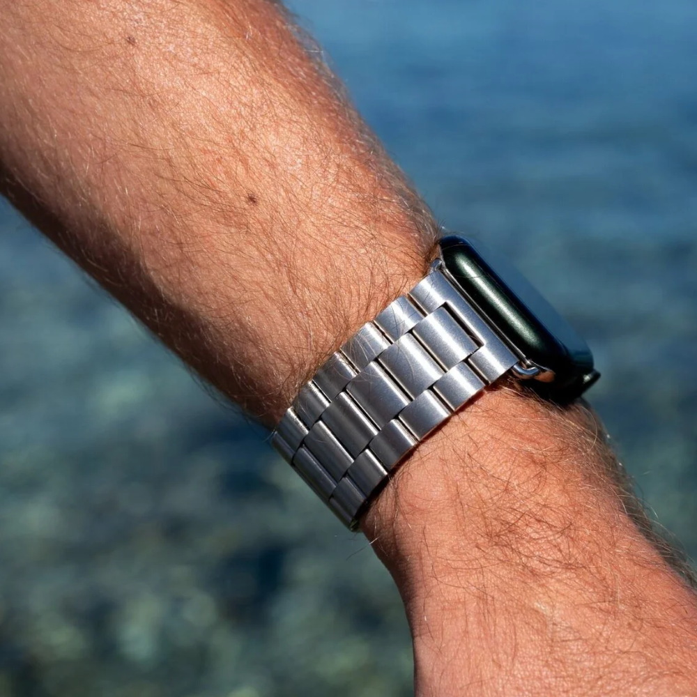 Apple Watch Stainless Steel Band With Silver Finish For Apple Watch | Ventumra