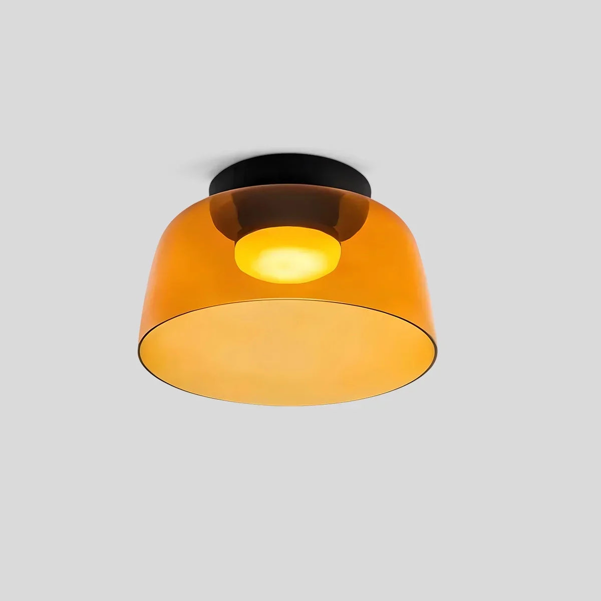 Cozy Bedroom Ceiling Light With Colored Glass Glow | Ventumra