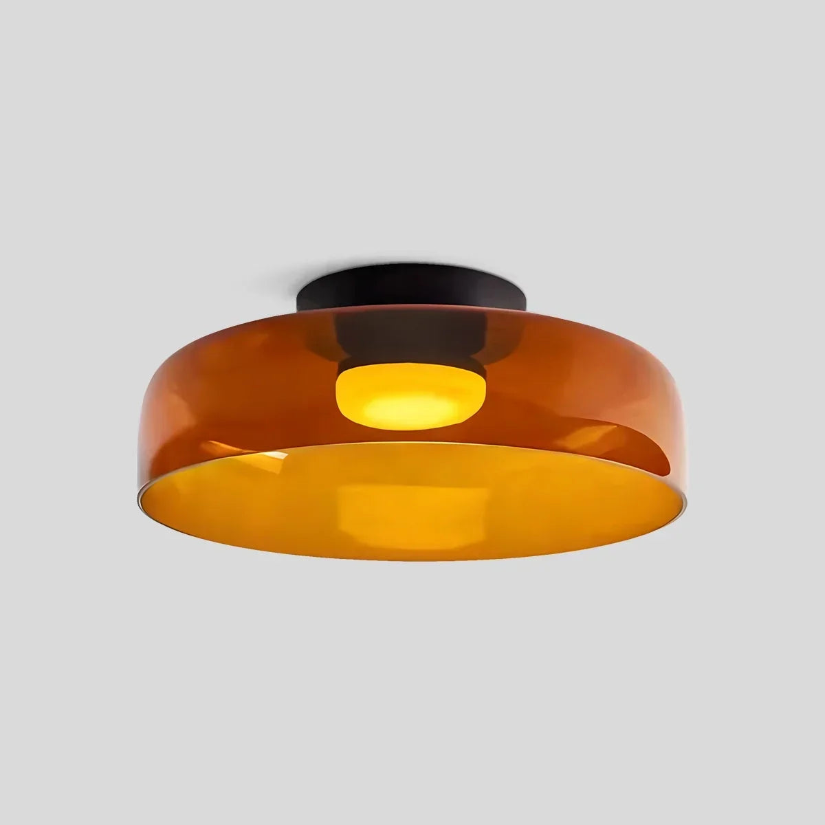 Cozy Bedroom Ceiling Light With Colored Glass Glow | Ventumra