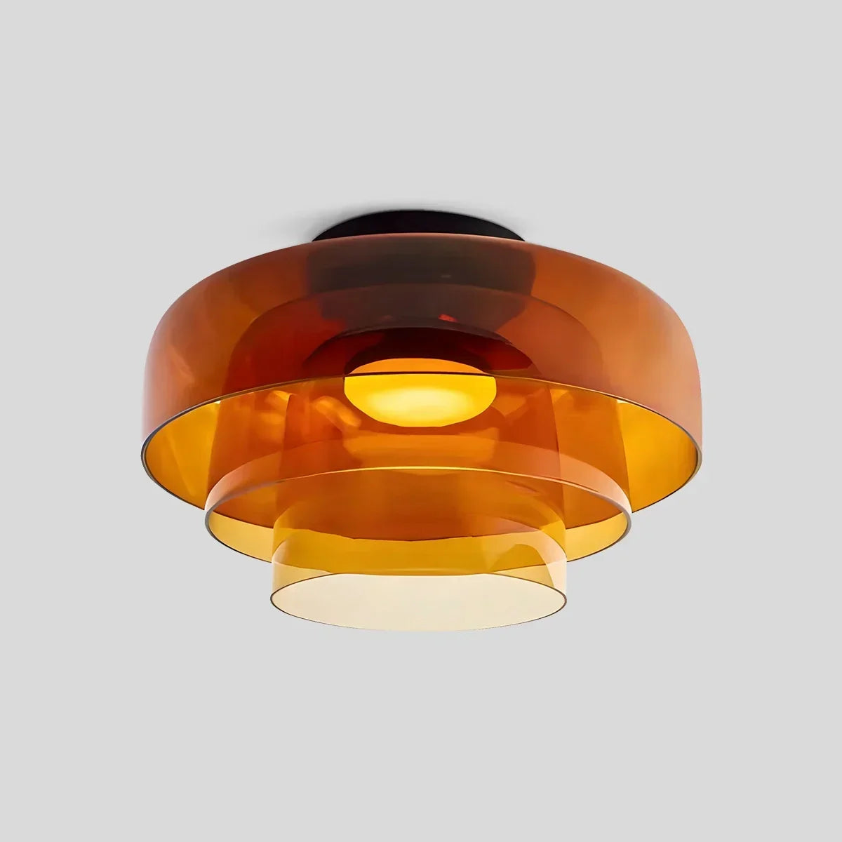 Cozy Bedroom Ceiling Light With Colored Glass Glow | Ventumra