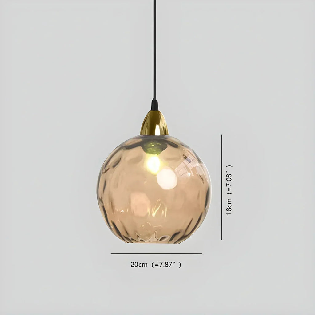 Vivid Glass Orb Pendant Light For Living Room Ceiling | Ventumra