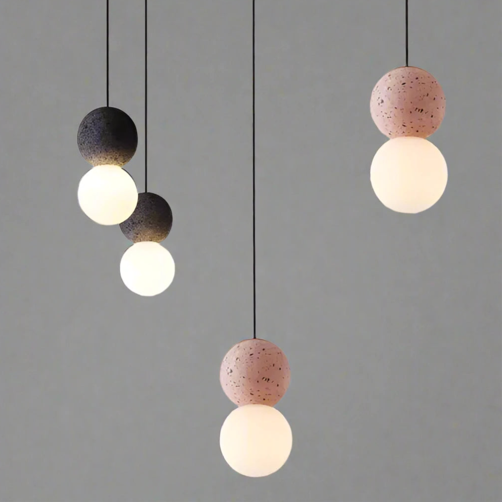 Aurelia Geometric Pendant Light With Opal Diffuser