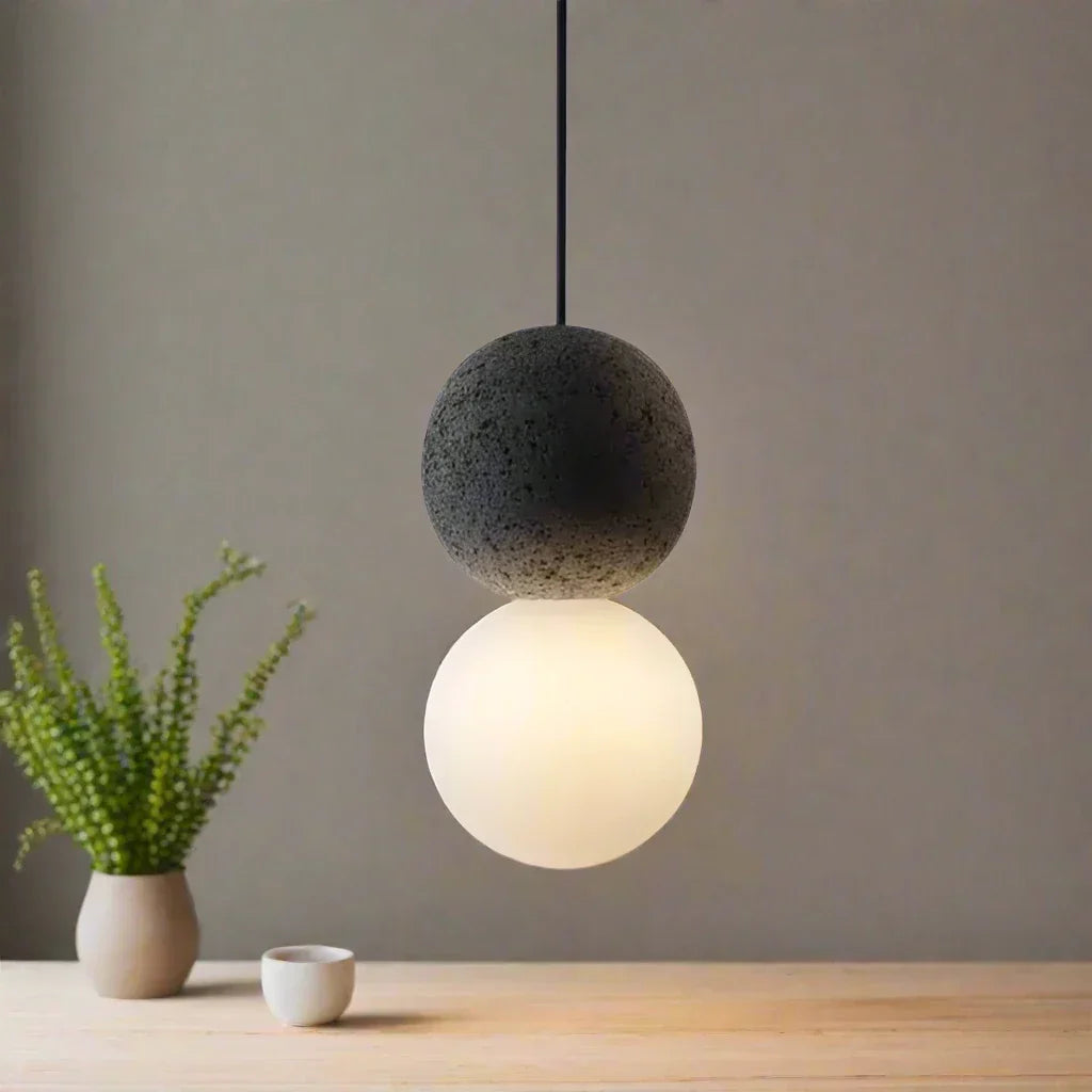 Aurelia Geometric Pendant Light With Opal Diffuser