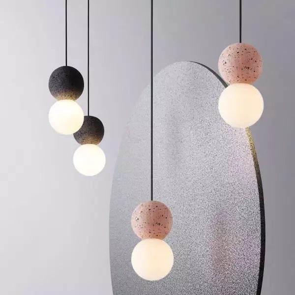 Aurelia Geometric Pendant Light With Opal Diffuser